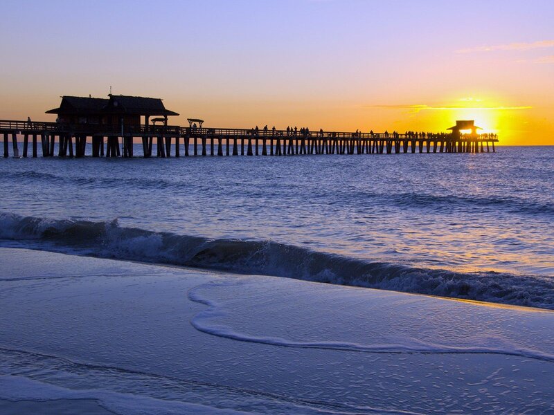 sunset at the pier