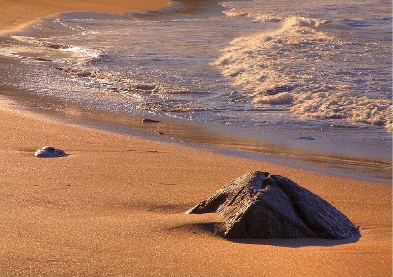sunset at the sandy beach