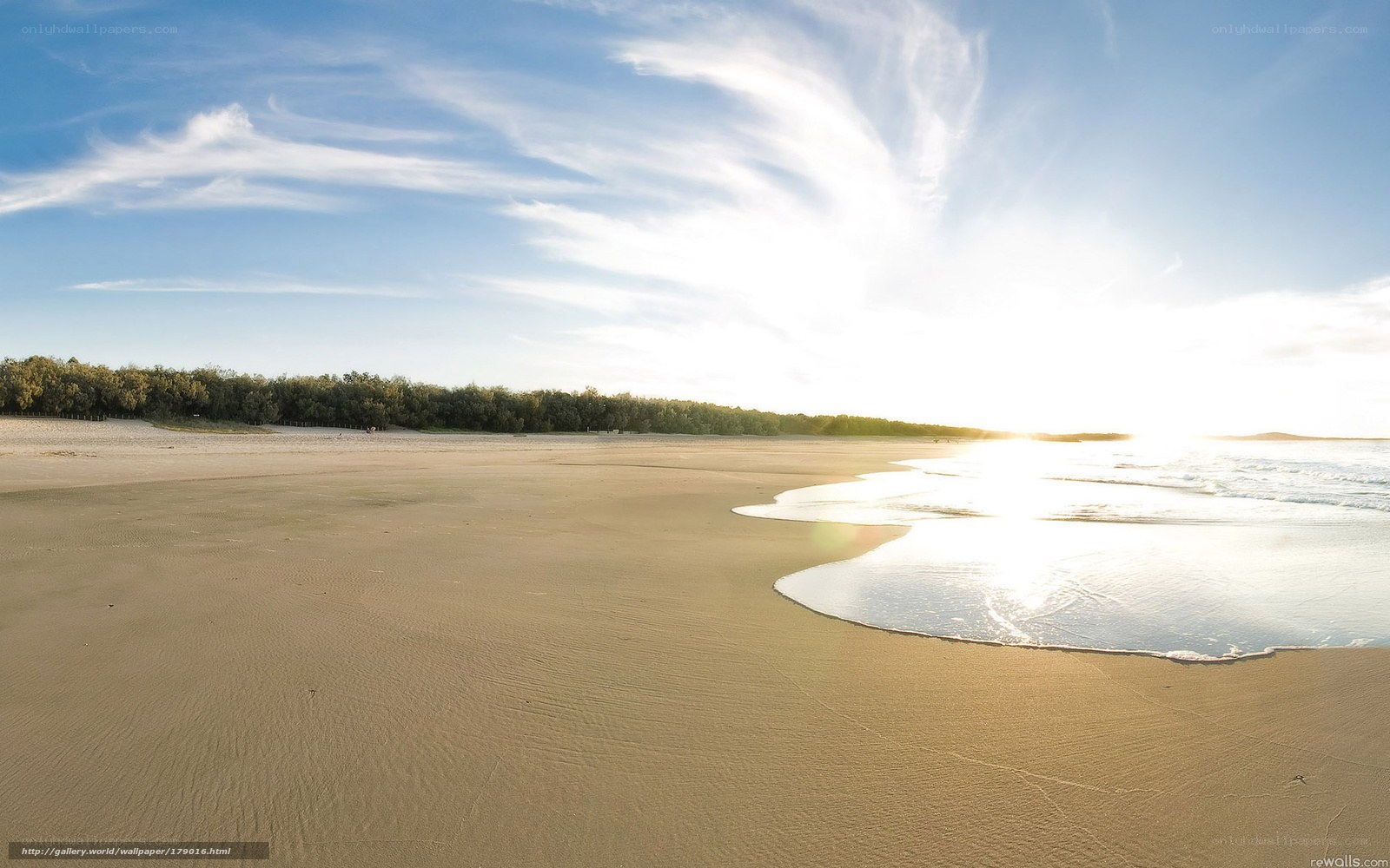 sunset at the sandy beach