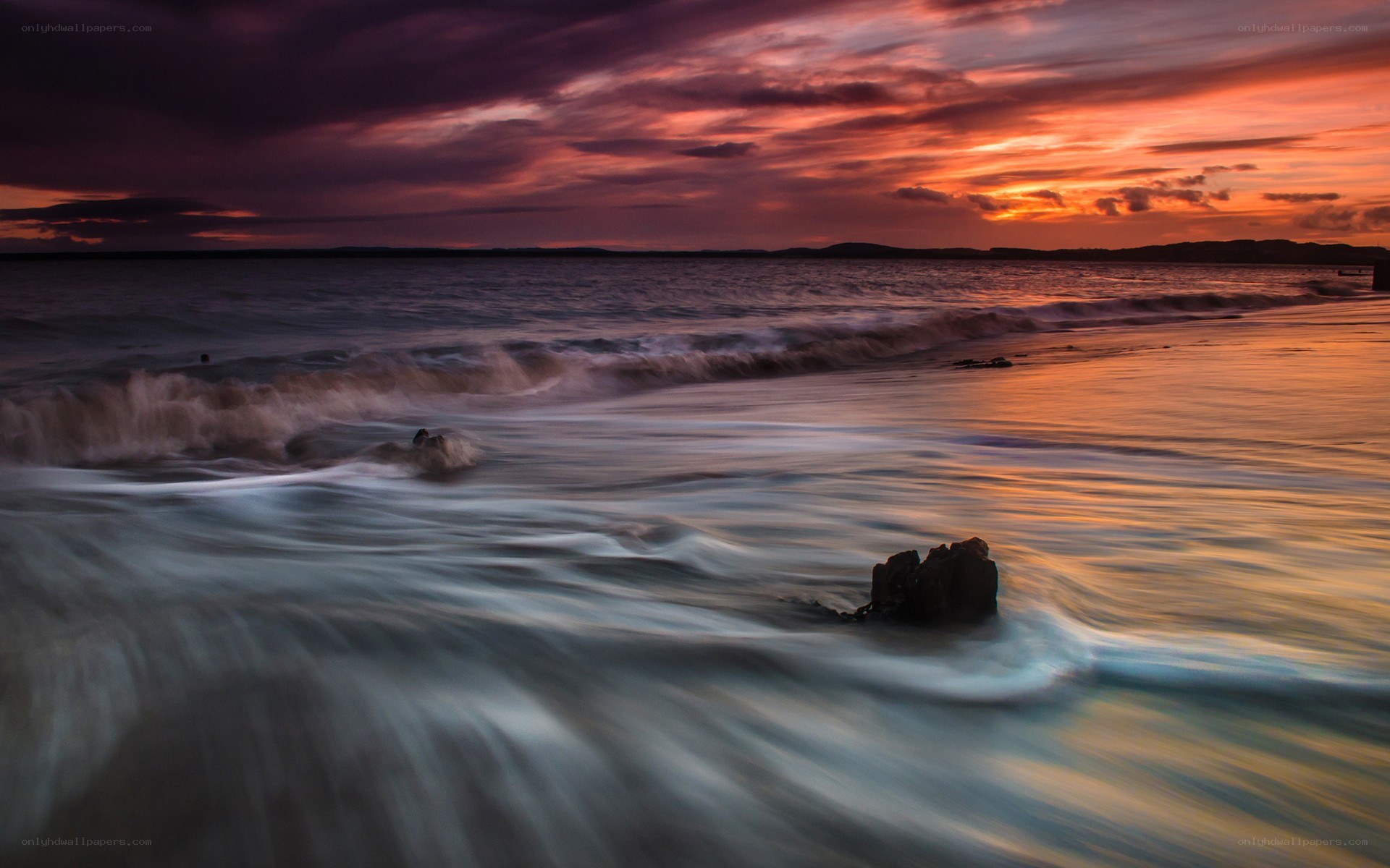 Sunset at the seashore
