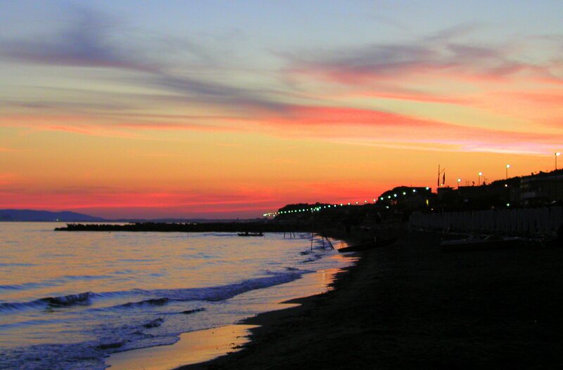 sunset at the seaside