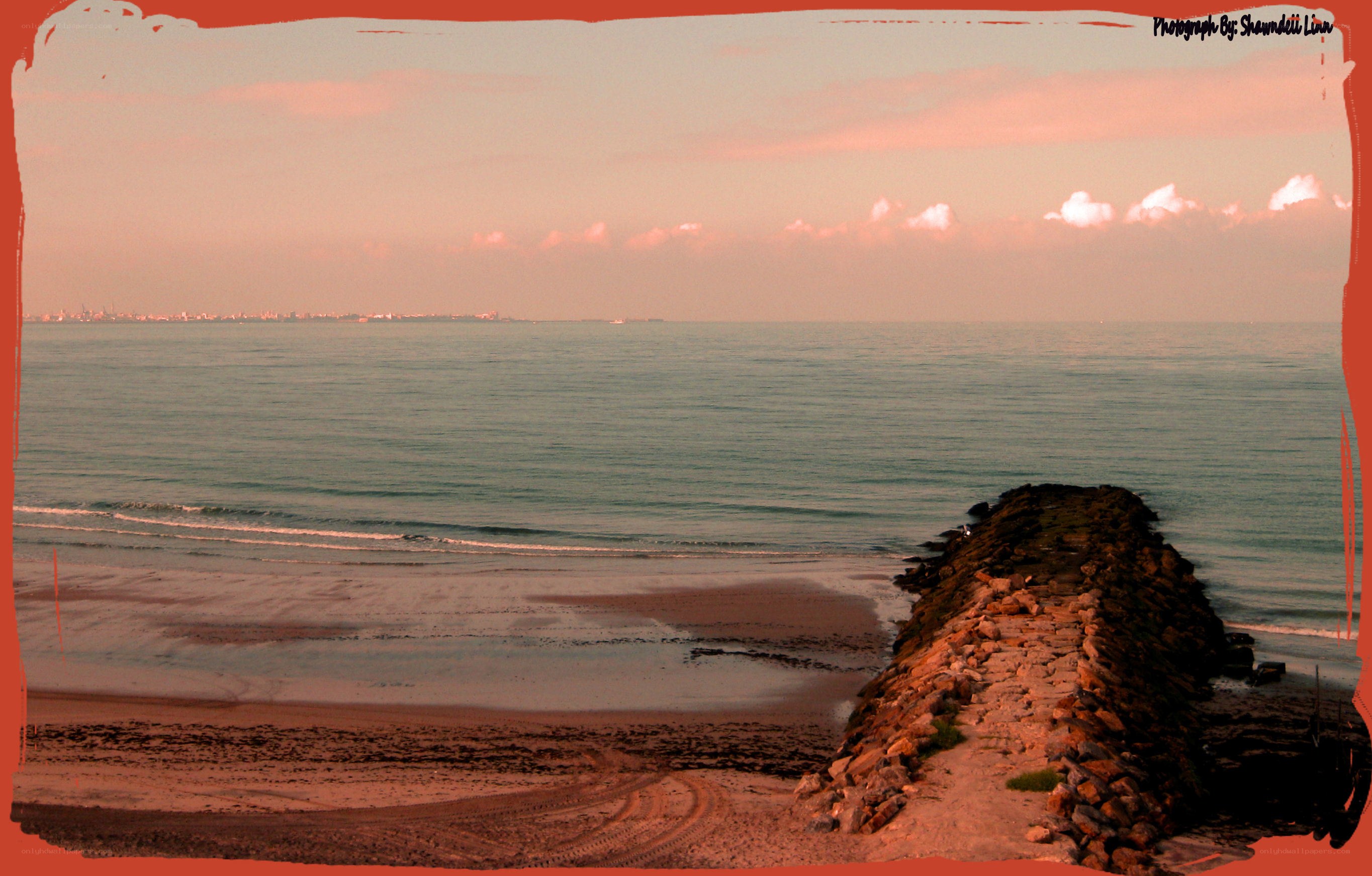 sunset at the seaside