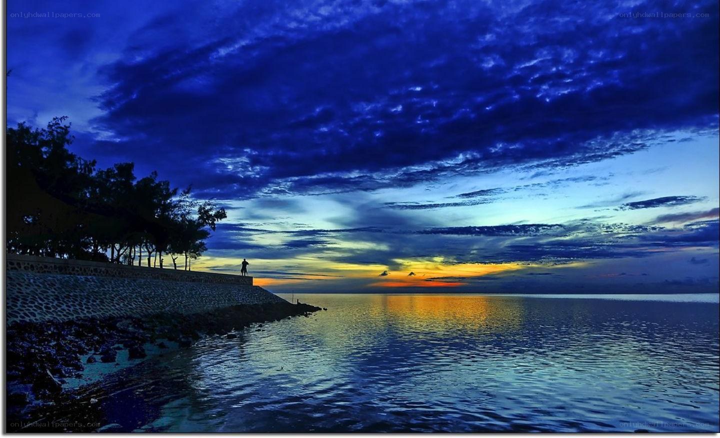 Sunset at the seaside