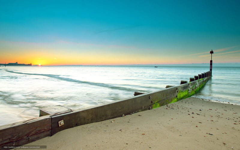 Sunset at the seaside pier