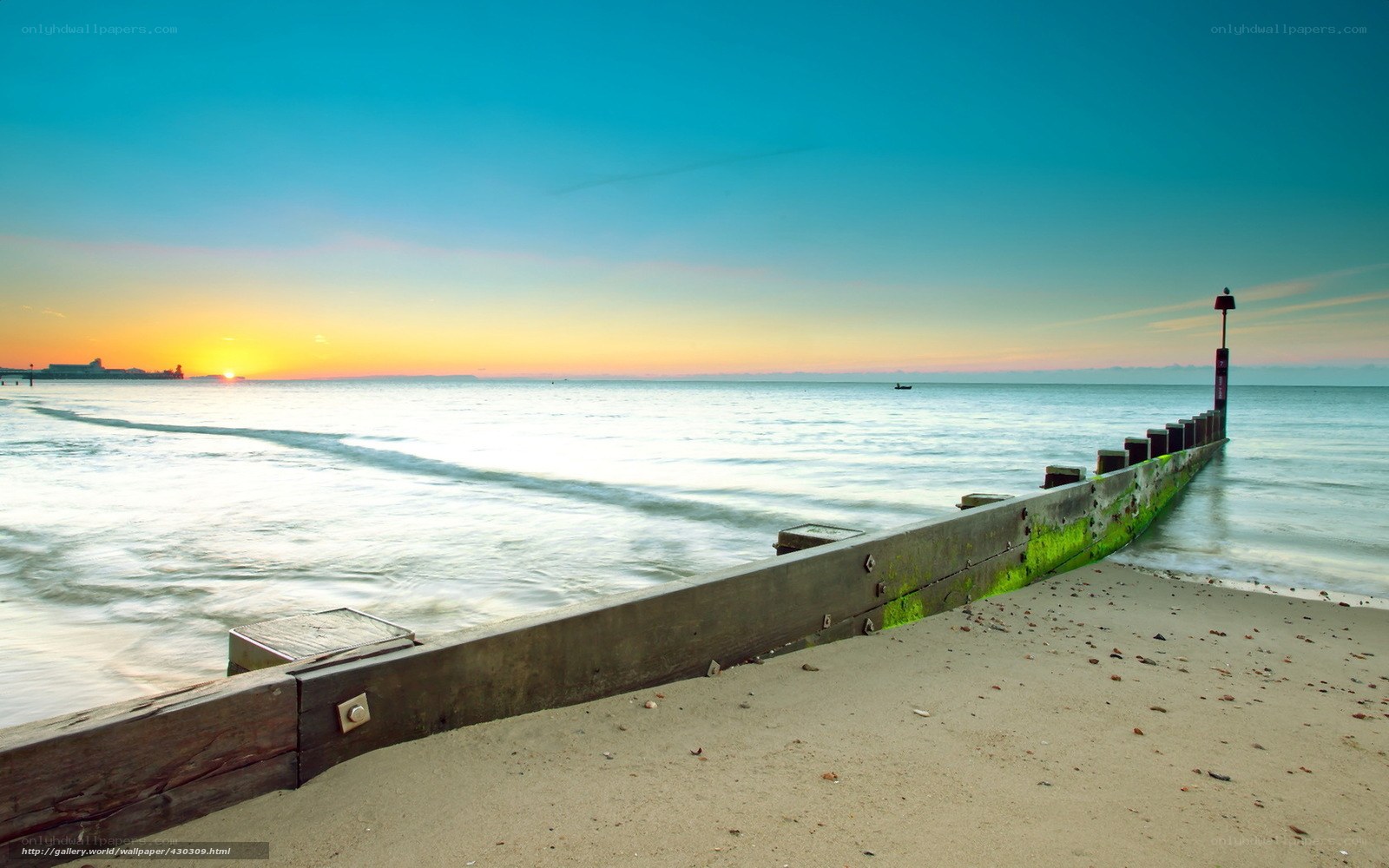 Sunset at the seaside pier
