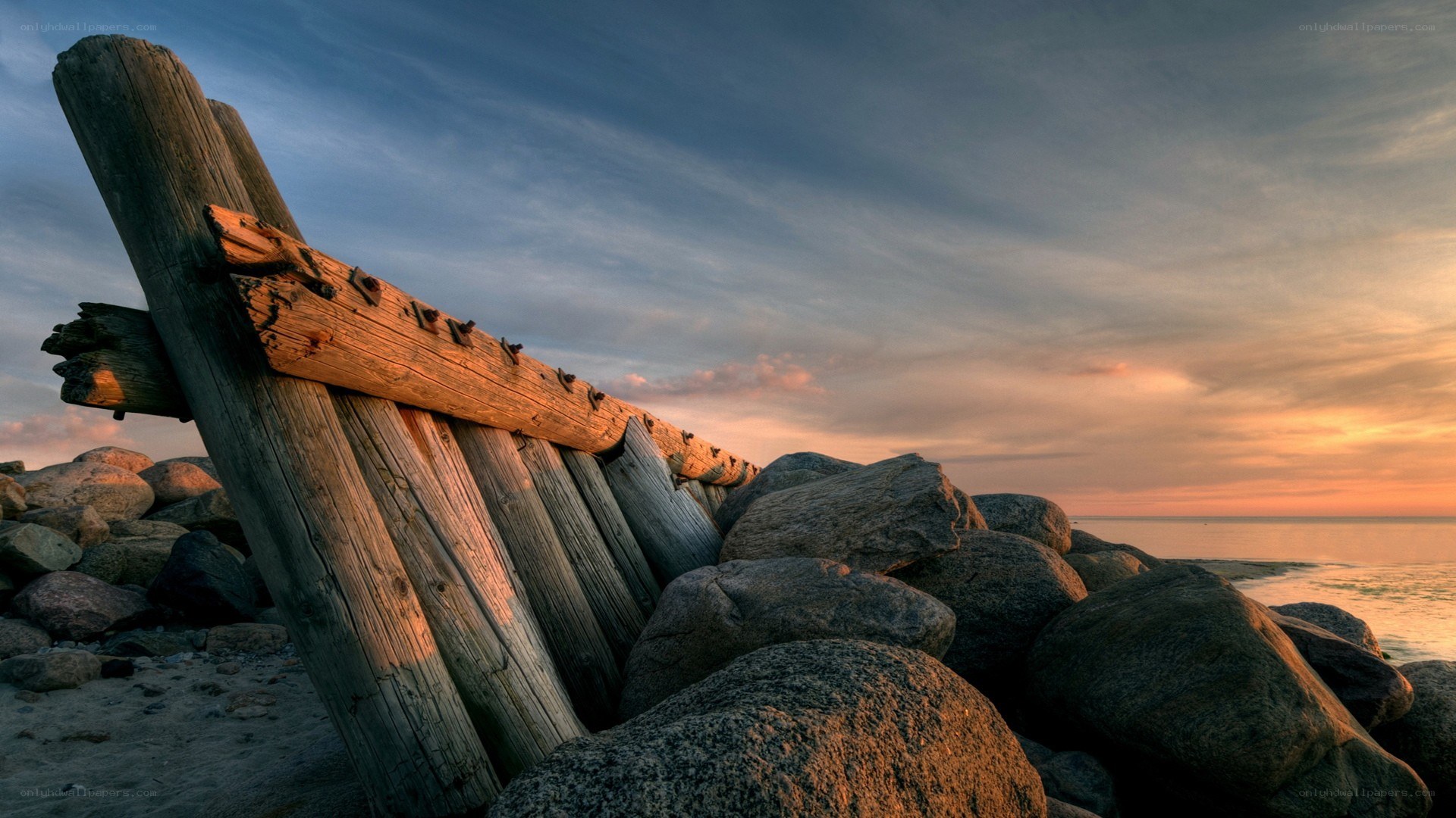 Sunset at the shipwreck