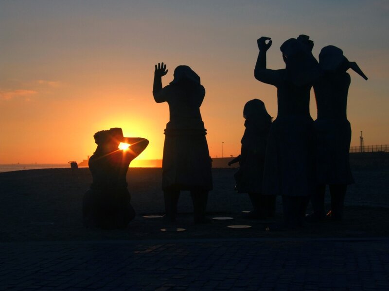 Sunset at the Statue of Liberty