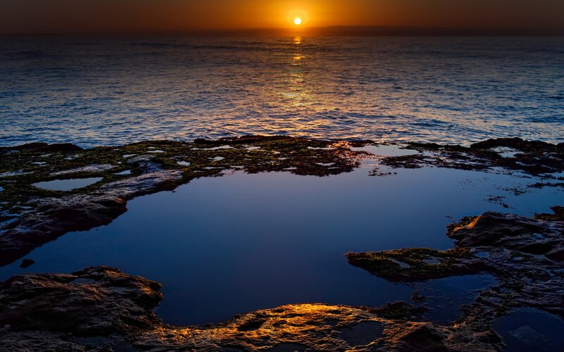 Sunset at the tide pool