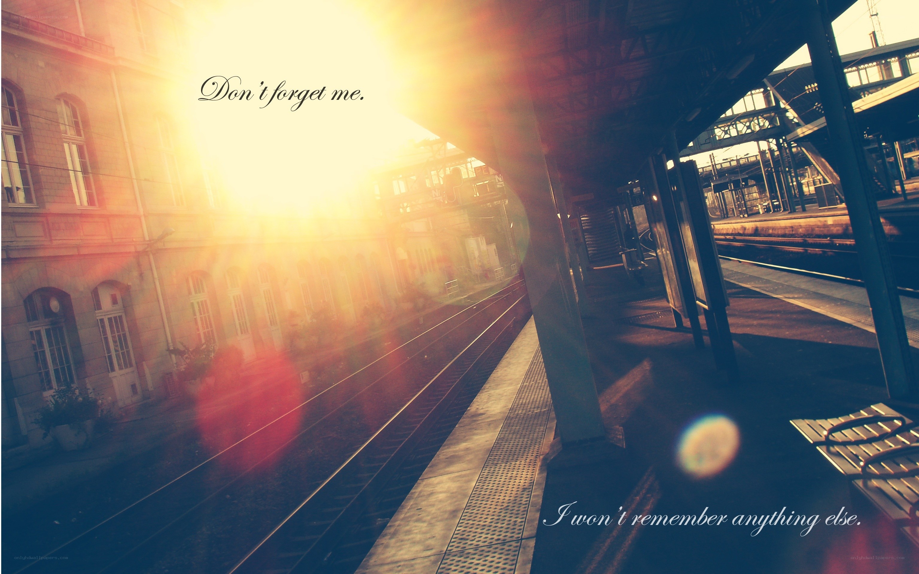 Sunset at the train station