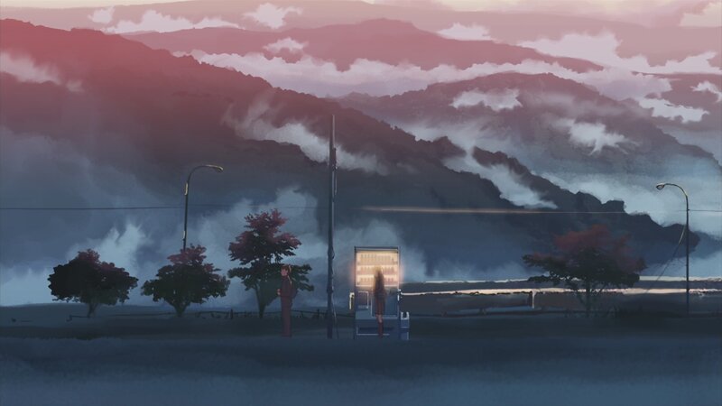 Sunset at the vending machine