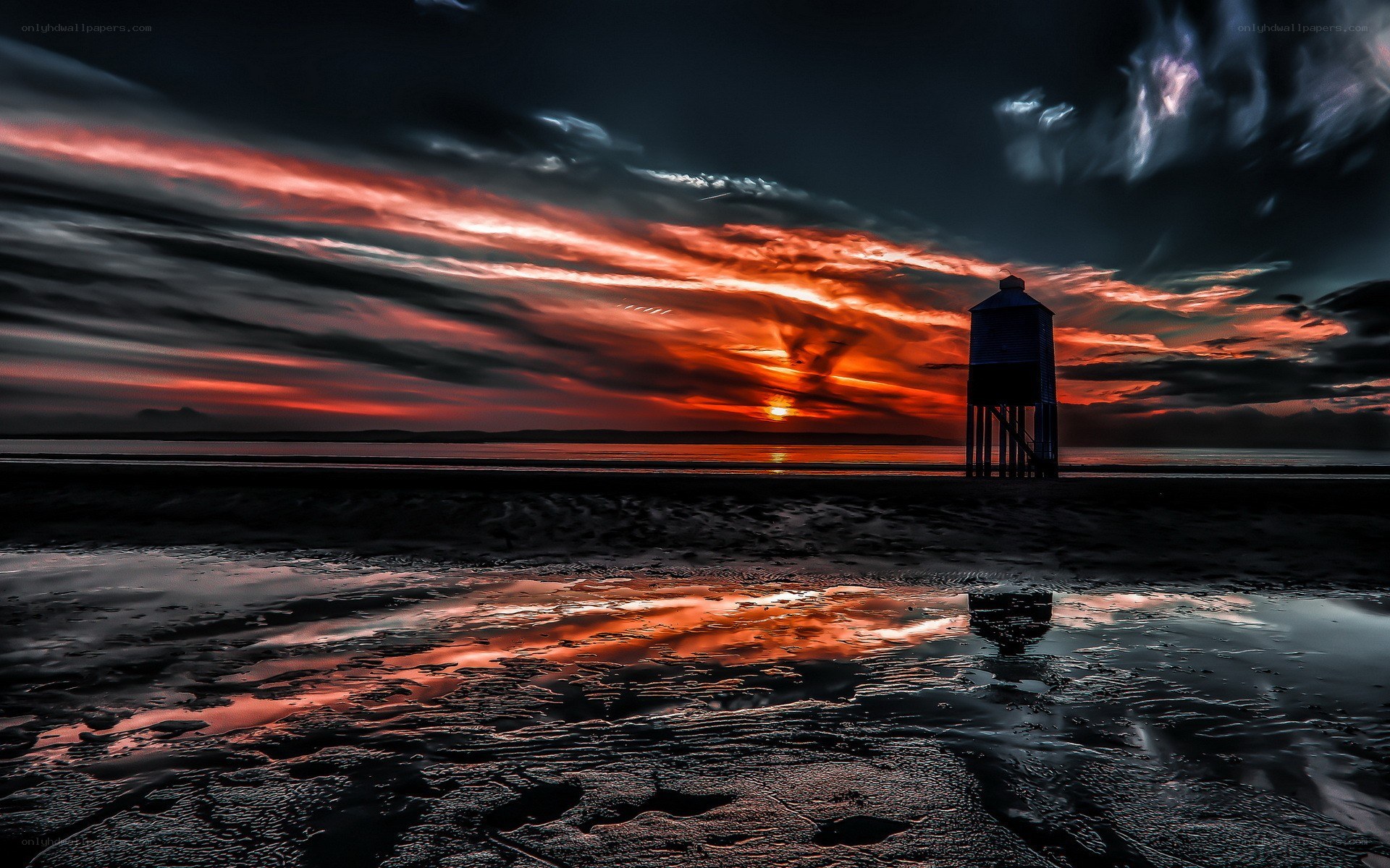Sunset at the water tower