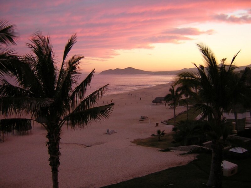 sunset at tropical beach