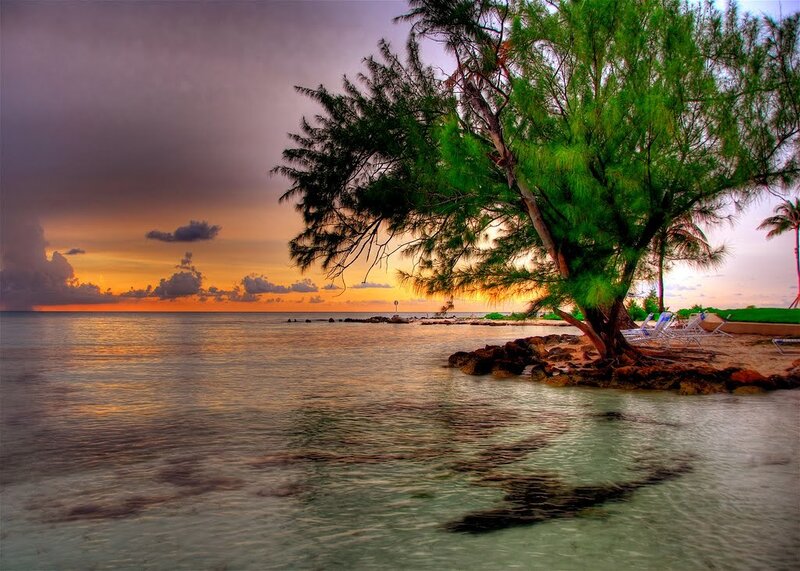 Sunset at tropical beach
