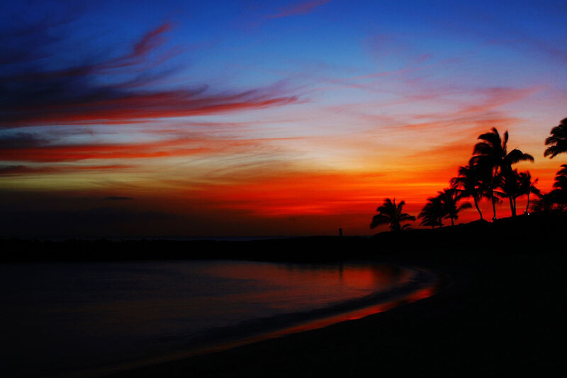 sunset at tropical beach