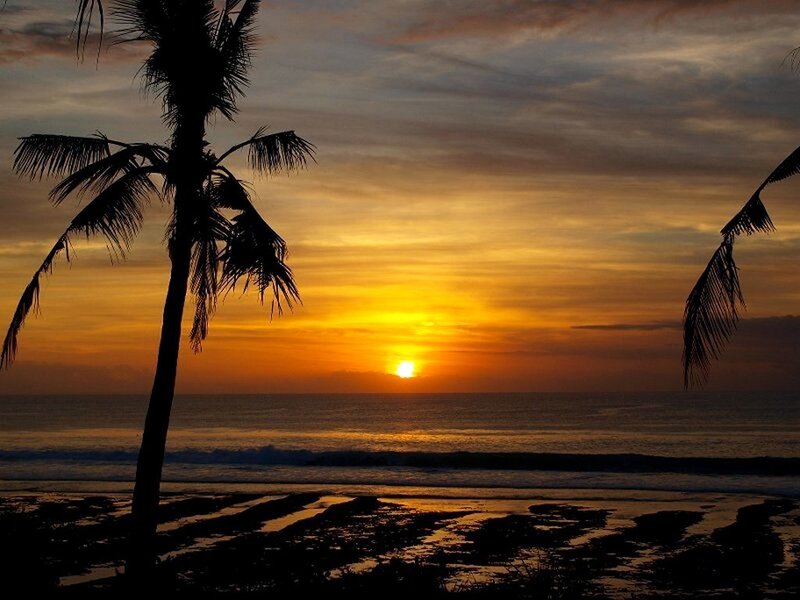 Sunset at tropical beach