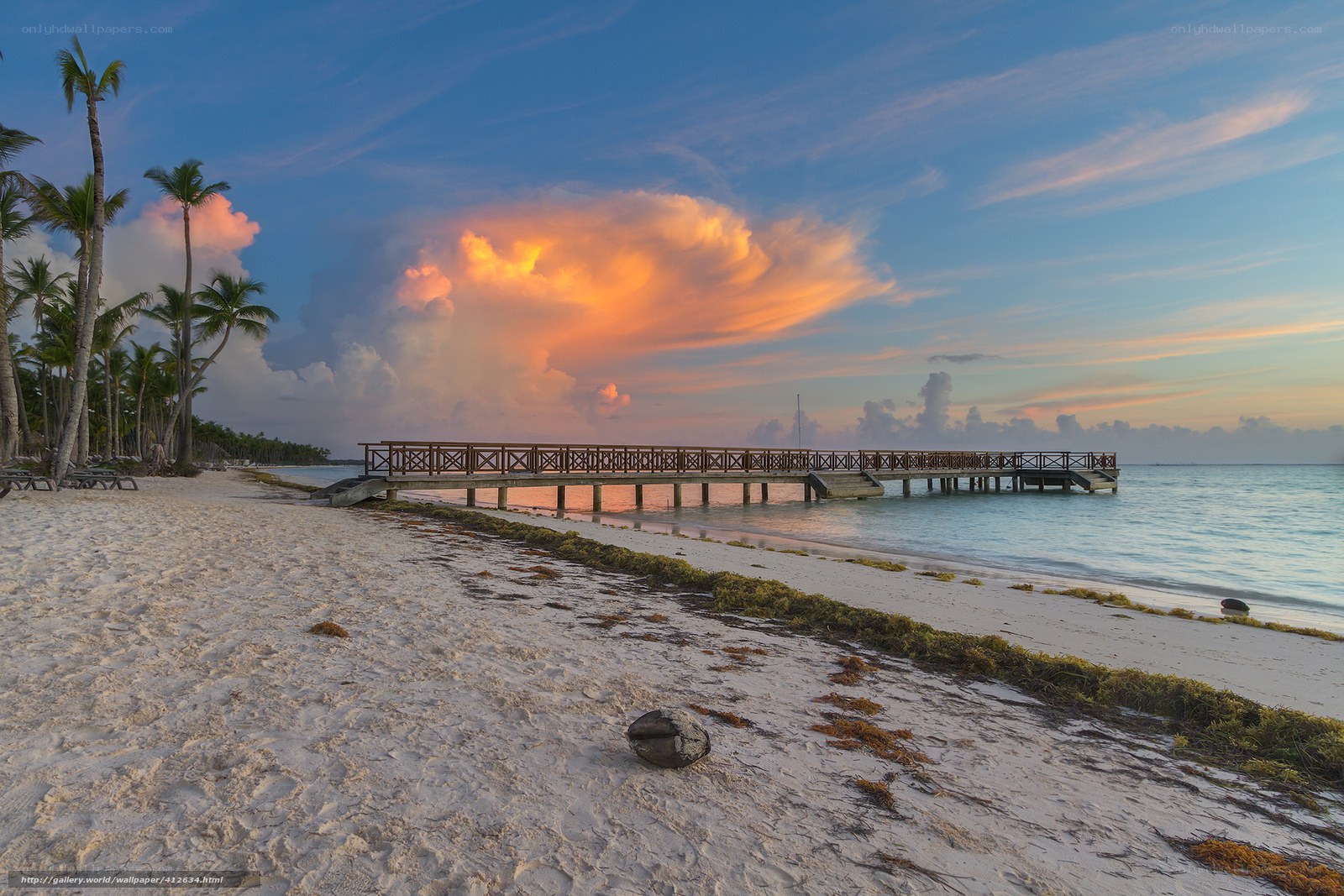 sunset at tropical beach