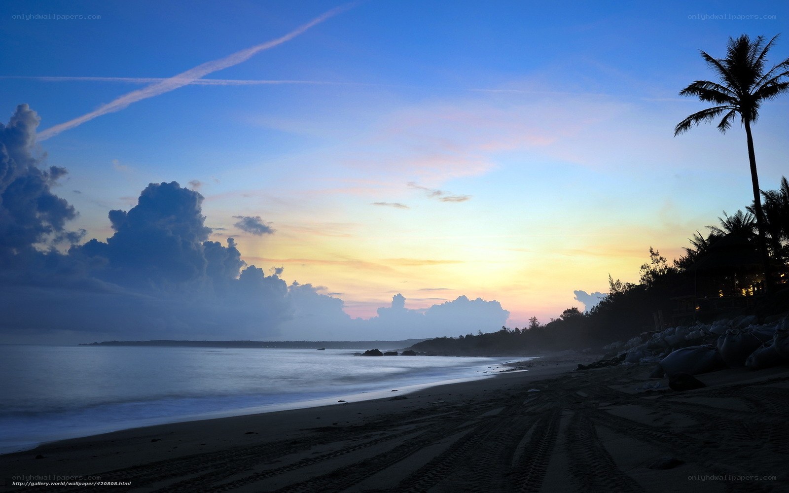 sunset at tropical beach