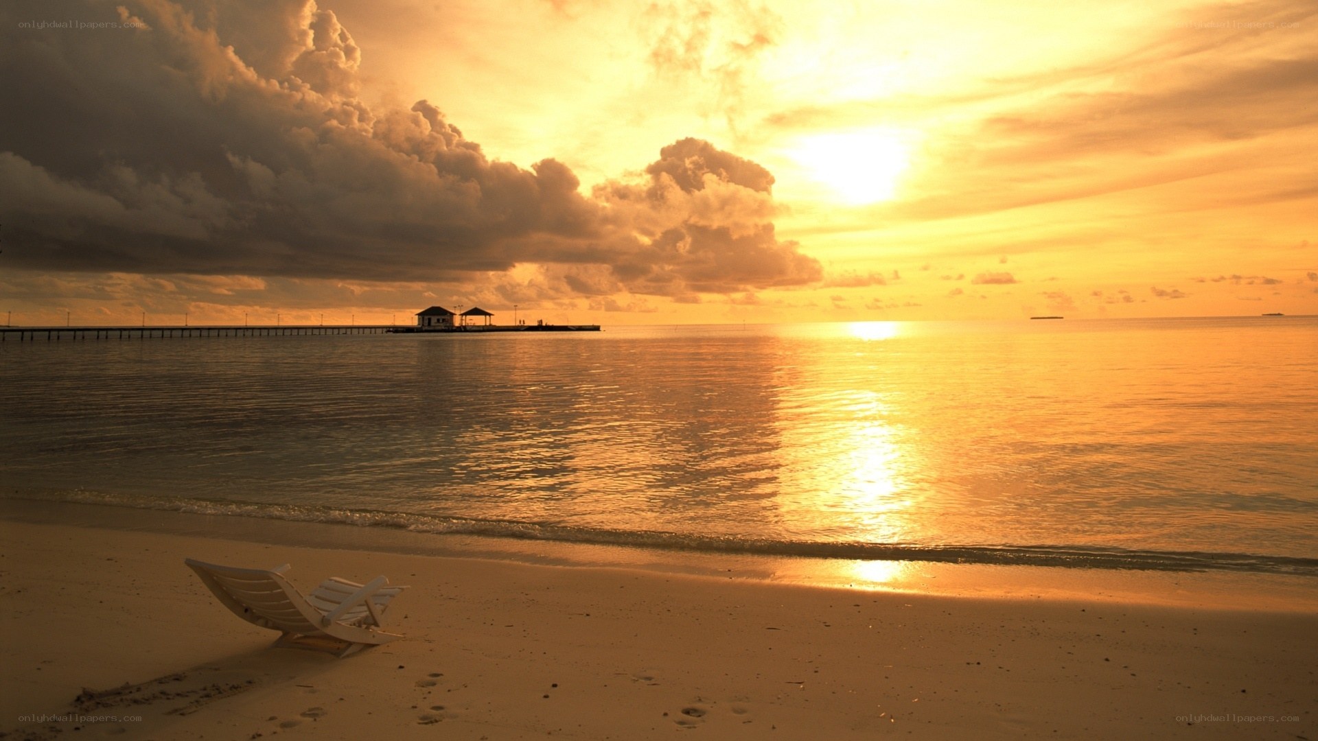 Sunset at tropical beach