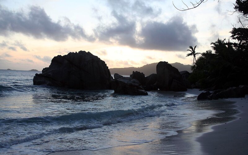 sunset at tropical beach