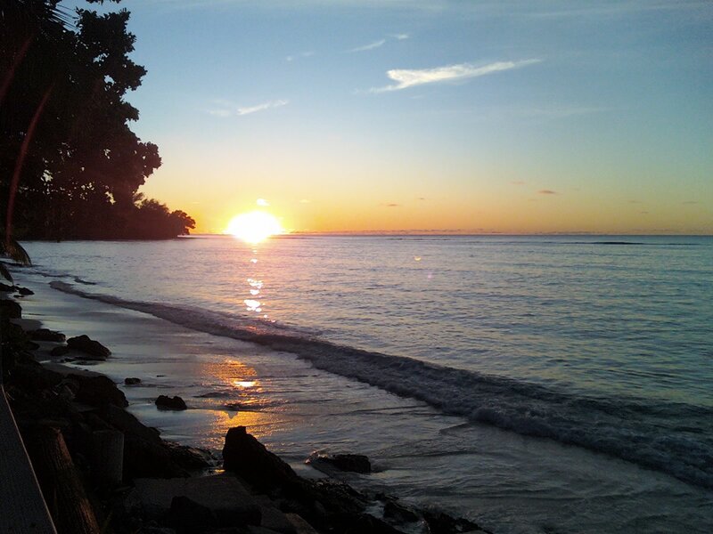 sunset at tropical beach