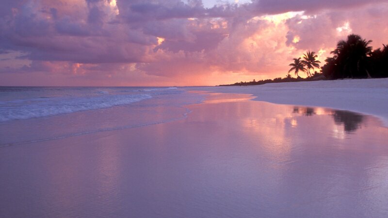 sunset at tropical beach