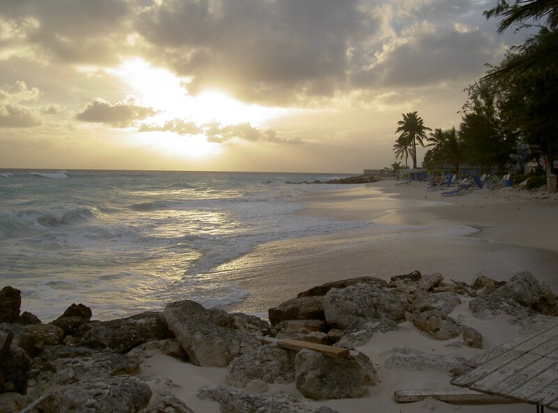 Sunset at Tropical Beach — Gold