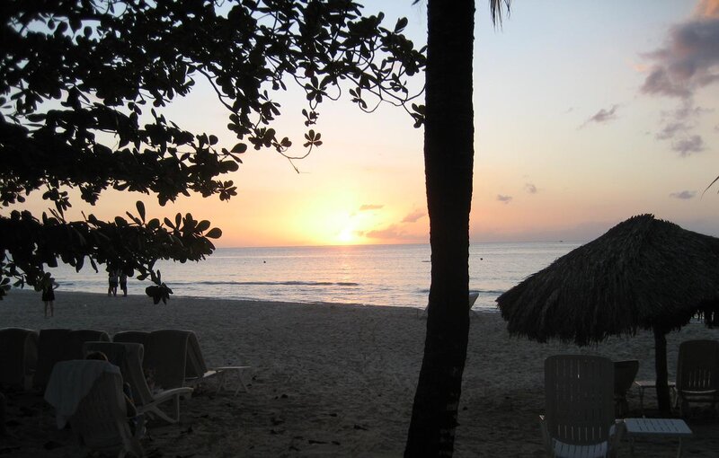 Sunset at Tropical Beach — Orange, Serene