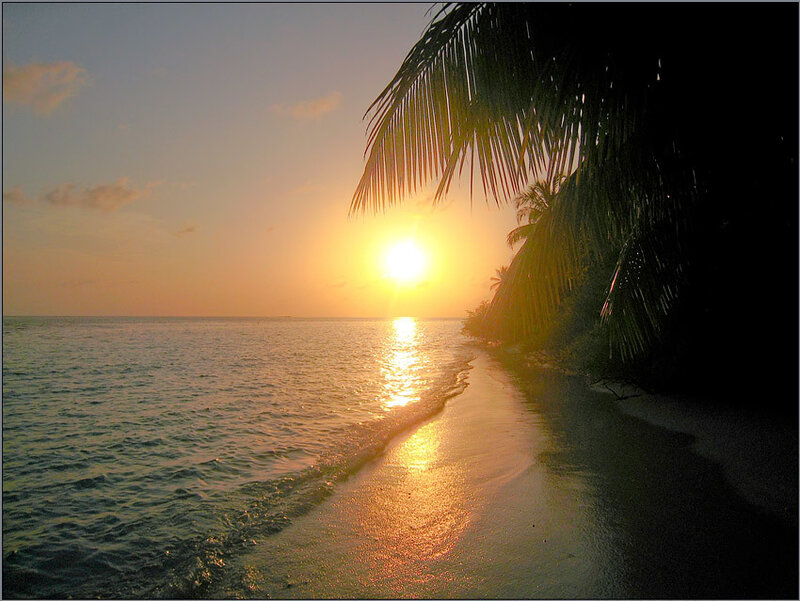 Sunset at Tropical Beach — Orange