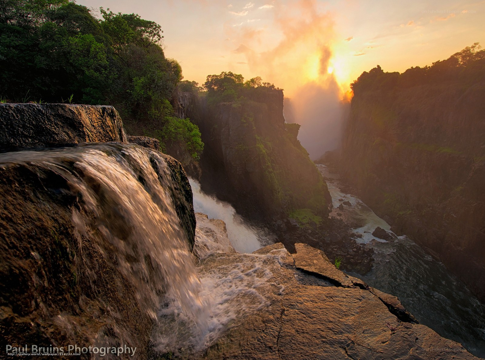 Sunset at Victoria Falls