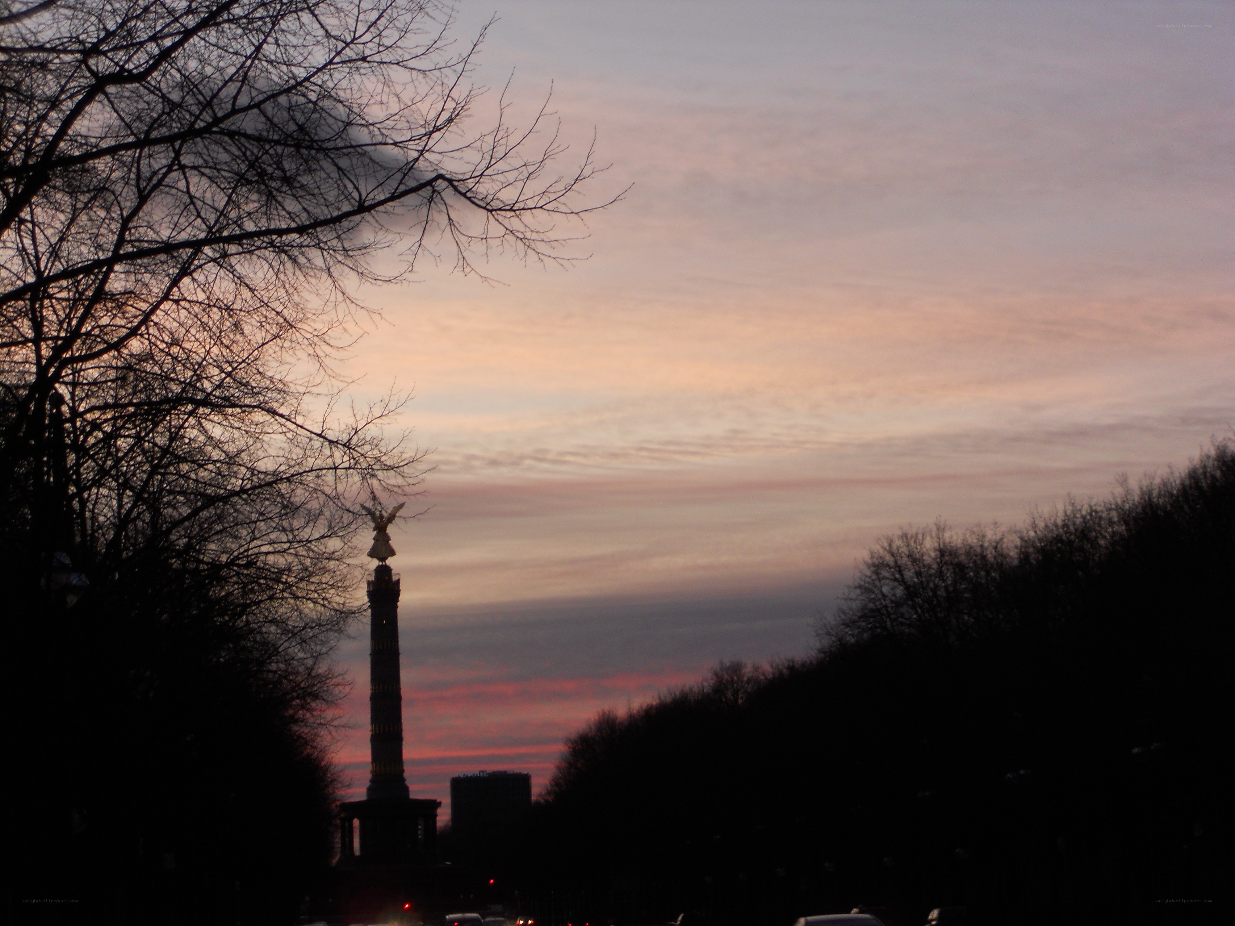 sunset at victory column