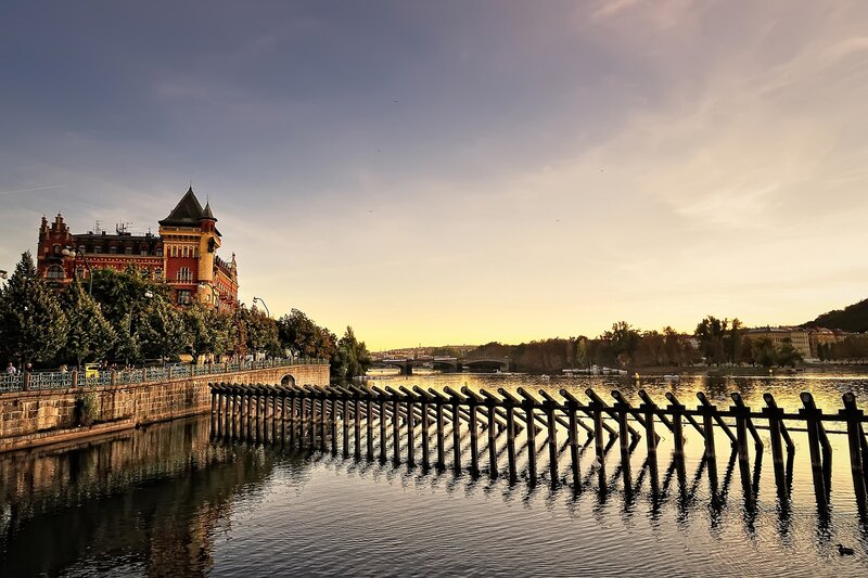 Sunset at Vltava River