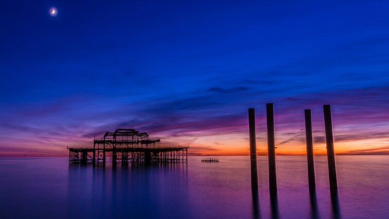 sunset at west pier
