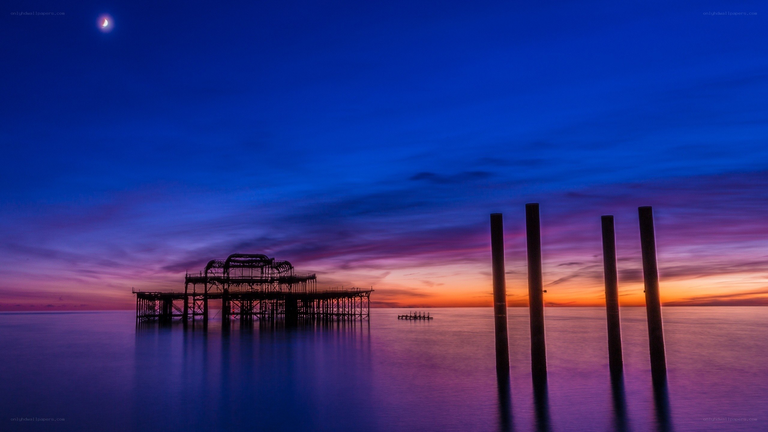 sunset at west pier