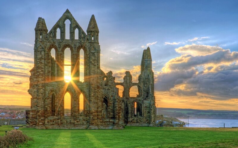 Sunset at Whitby Abbey