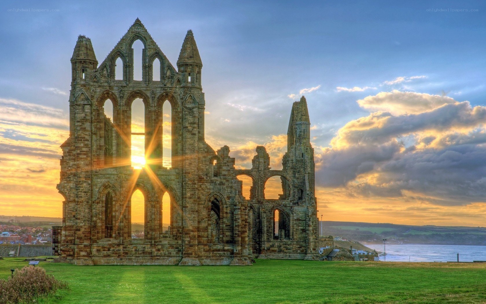 Sunset at Whitby Abbey