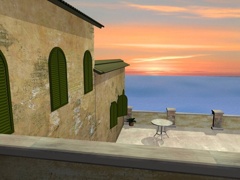 Sunset balcony view