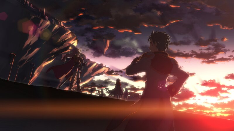 Sunset battle scene