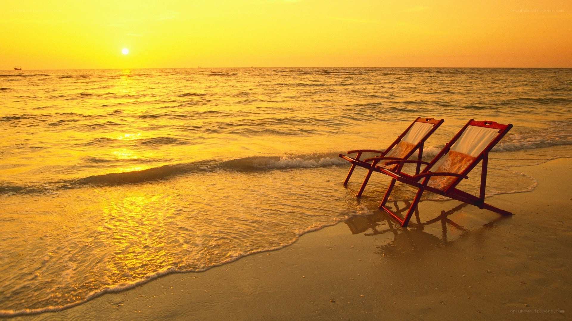 Sunset beach chairs
