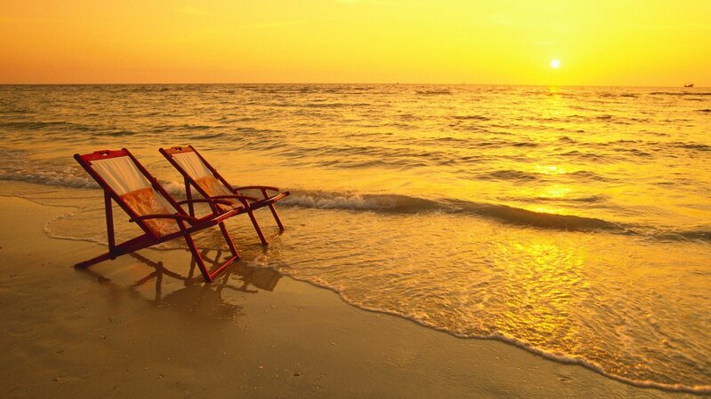 Sunset beach chairs