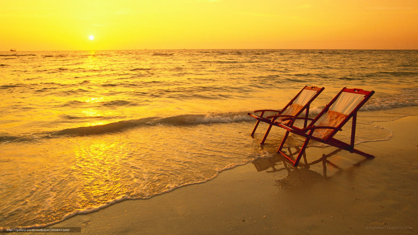 Sunset beach chairs
