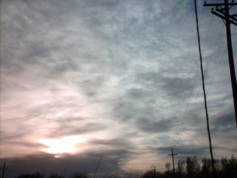 Sunset Behind Clouds — Gray, Dramatic, Photograph, Power Lines