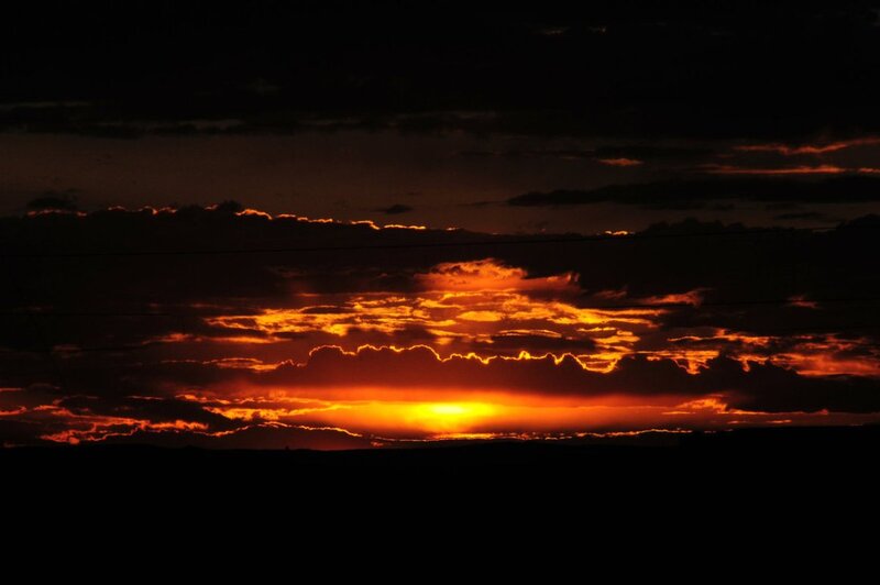 Sunset Behind Clouds — Orange, Dramatic, Photograph, Sky
