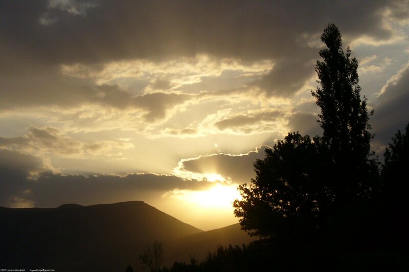 Sunset Behind Mountains
