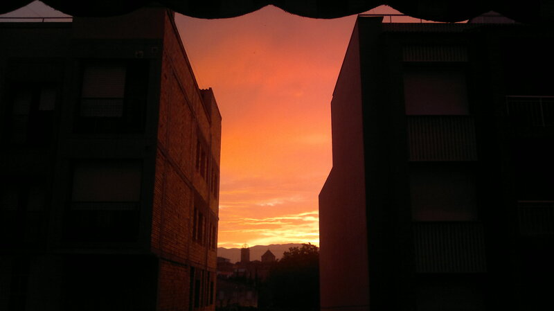 Sunset Between Buildings