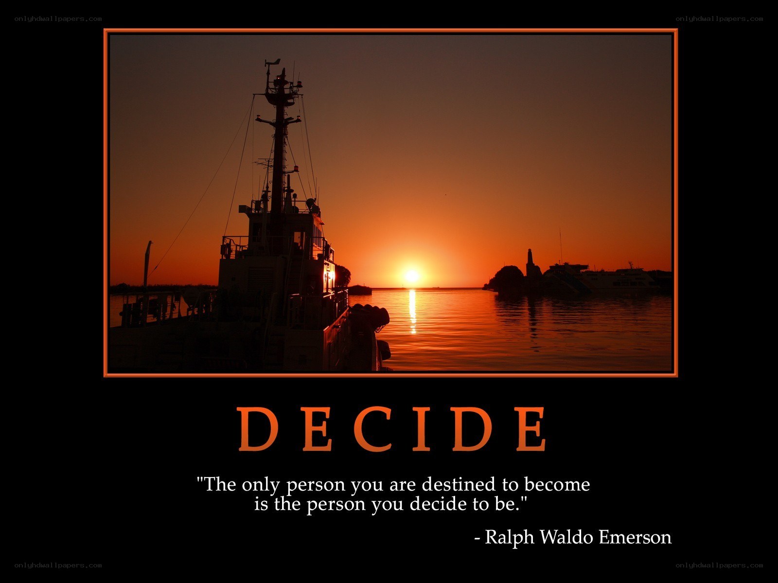 Sunset boat silhouette