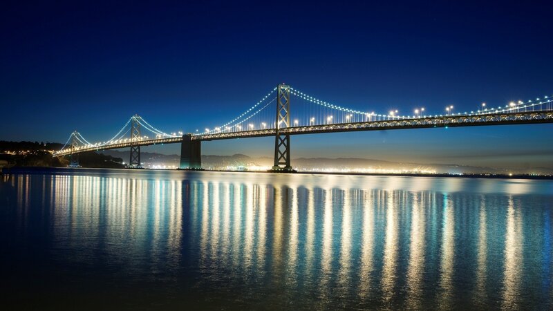 Sunset Bridge Reflection