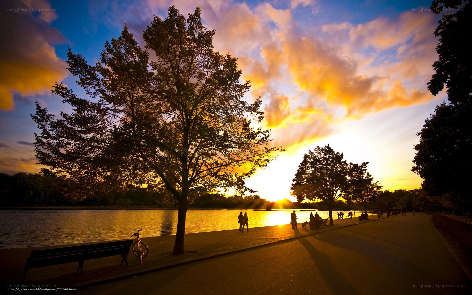 Sunset by the lake