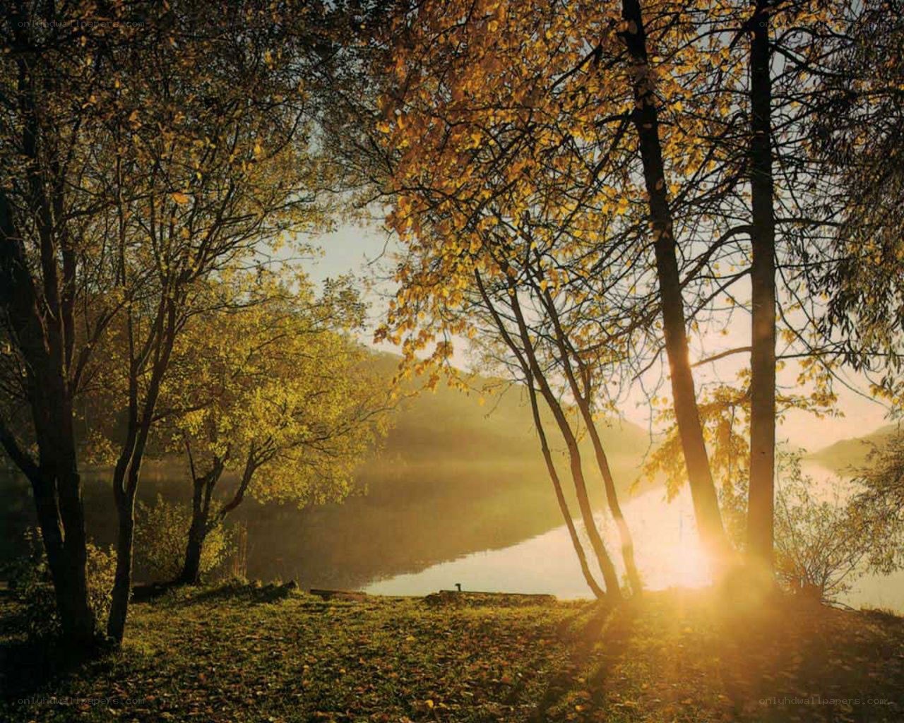 Sunset by the lake