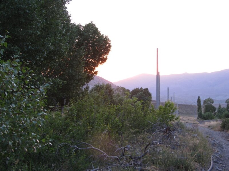 sunset by the power lines