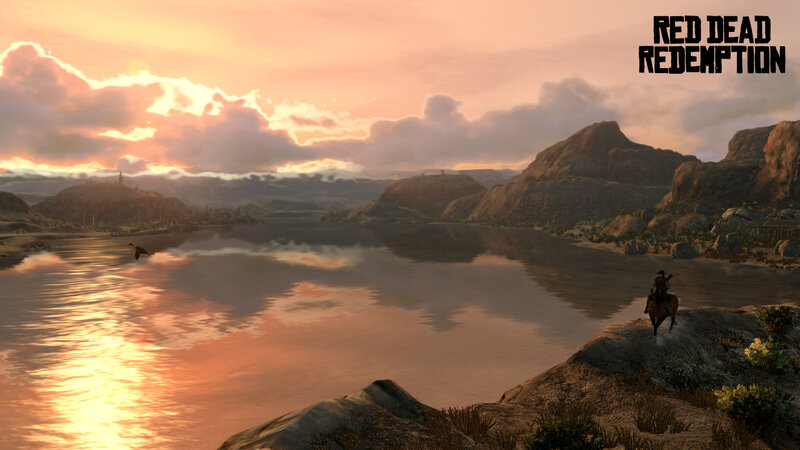 Sunset by the river